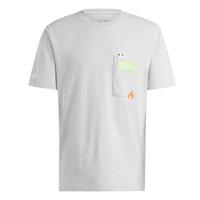 adidas Remoji Pocket Graphic T-Shirt T-Shirt Herren - Medium Grey Heather