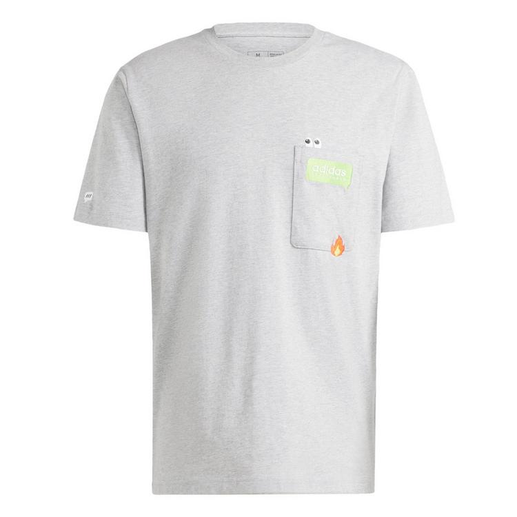 adidas adidas Remoji Pocket Graphic T-Shirt T-Shirt Herren - Medium Grey Heather - 0 | SportScheck