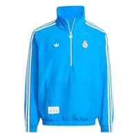 adidas Real Madrid Terrace Icons Half-Zip Jacke Trainingsanzug Herren - Blue Bird / White