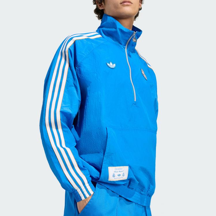 adidas adidas Real Madrid Terrace Icons Half-Zip Jacke Trainingsanzug Herren - Blue Bird / White - 1 | SportScheck