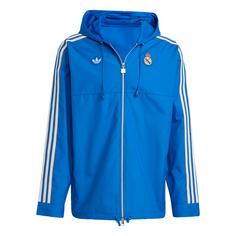 adidas Real Madrid Terrace Icons Parka Trainingsjacke Herren Blue Bird / White