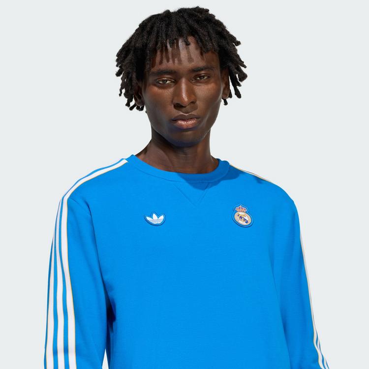 adidas adidas Real Madrid Terrace Icons Sweatshirt Hoodie Herren - Blue Bird / White - 0 | SportScheck