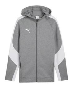 PUMA teamEVOSTRIPE Kapuzenjacke Funktionssweatshirt Herren grau