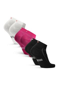 Rückansicht von DANISH ENDURANCE low cycling Fahrradsocken white pink black