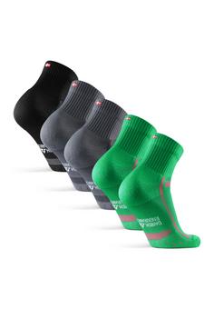 Rückansicht von DANISH ENDURANCE Long Distance Laufsocken black/grey/green