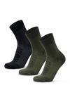 DANISH ENDURANCE Merino Hiking Light Socken - black olive green