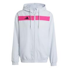 adidas Tiro 25 Essentials Woven Hoodie Sweatjacke Herren Clear Grey / Real Magenta