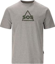 SOS Kvitfjell Printshirt Herren 1038 Mid Grey Melange