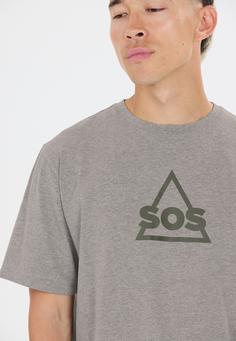 Rückansicht von SOS Kvitfjell Printshirt Herren 1038 Mid Grey Melange