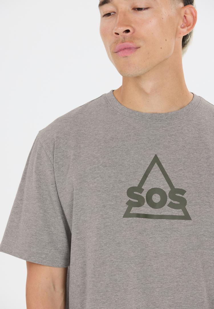 SOS SOS Kvitfjell Printshirt Herren - 1038 Mid Grey Melange - 0 | SportScheck