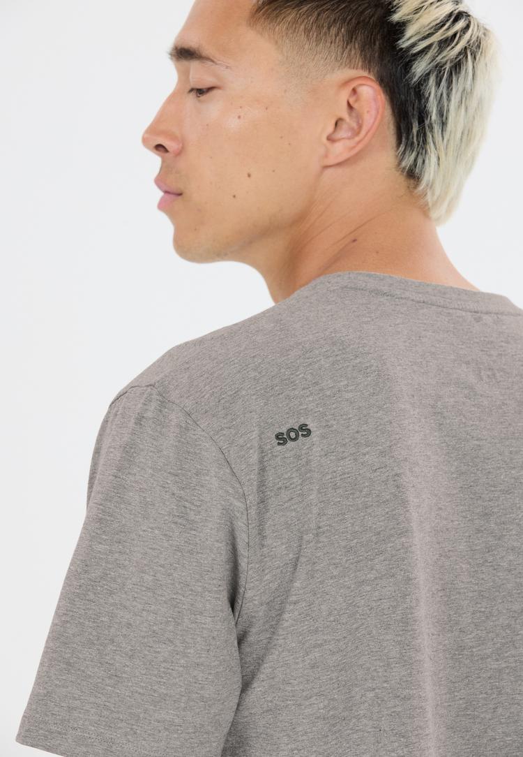 SOS SOS Kvitfjell Printshirt Herren - 1038 Mid Grey Melange - 1 | SportScheck