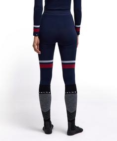 Rückansicht von Falke MW Long Tights Trend w Leggings Damen space blue (6116)