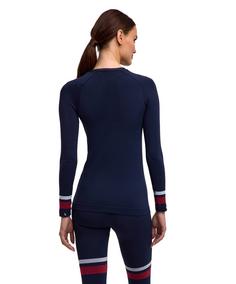 Rückansicht von Falke MW Longsleeved Shirt Trend w Langarmshirt Damen space blue (6116)