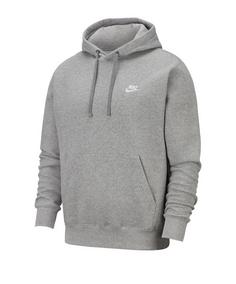 Nike NSW Club Hoodie Herren dk grey heather-matte silver-white