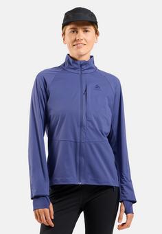 Rückansicht von Odlo ZEROWEIGHT PRO WARM Laufjacke Damen Skipper Blue(21119)