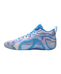Rückansicht von Nike Tatum 3 Tie Dye Hallenschuhe Herren blau