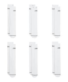 Rückansicht von Nike Everyday Crew 6er Pack Socken Weiß Freizeitsocken weissrotschwarz