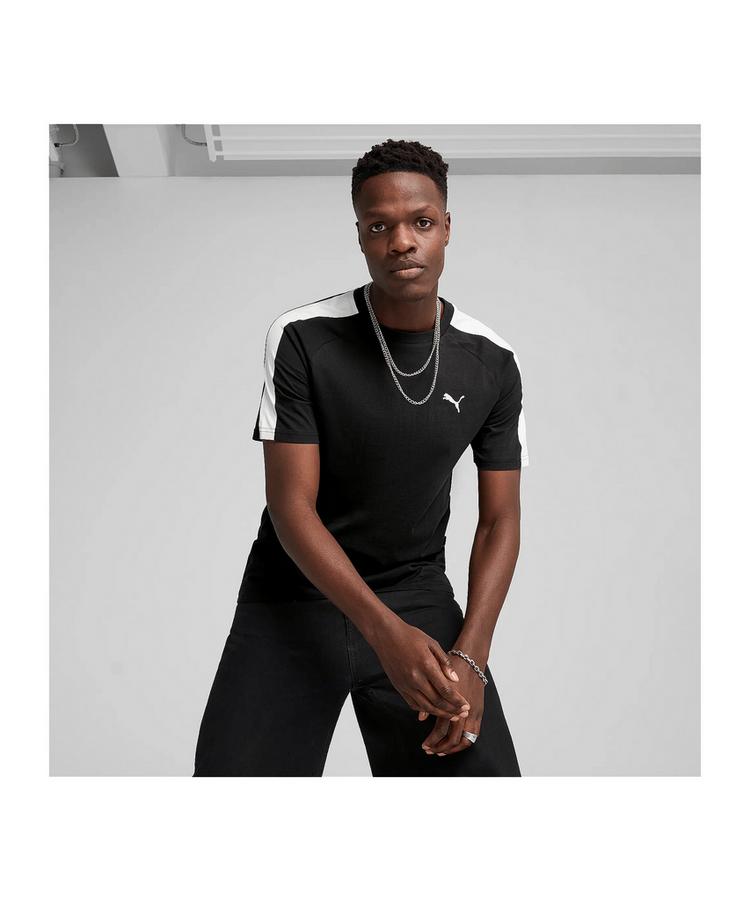 PUMA PUMA T7 T-Shirt Wei&szlig; T-Shirt - schwarz - 0 | SportScheck