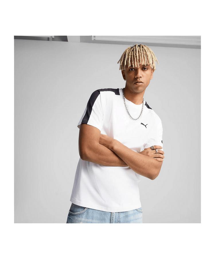 PUMA PUMA T7 T-Shirt Wei&szlig; T-Shirt - weiss - 0 | SportScheck