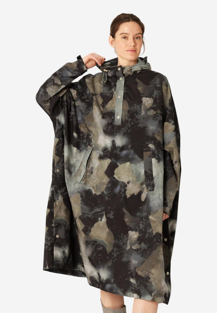 Ilse Jacobsen Ilse Jacobsen RAIN222SPRP Poncho Damen - Moss Print - 0 | SportScheck