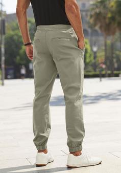 Rückansicht von John Devin Jogger Pants Hose Herren khaki