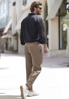 Rückansicht von John Devin Jogger Pants Hose Herren hellbraun