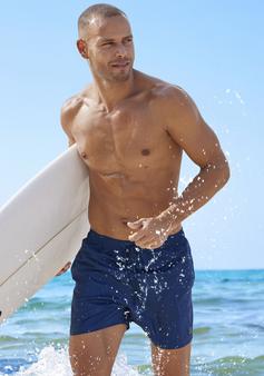 Rückansicht von John Devin Badeshorts Badeshorts Herren marine