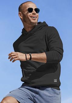 Rückansicht von John Devin Hoodie Hoodie Herren schwarz