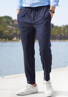 Rückansicht von John Devin Jogger Pants Hose Herren navy