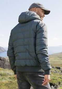 Rückansicht von John Devin Steppjacke Jacke Herren dunkel grün