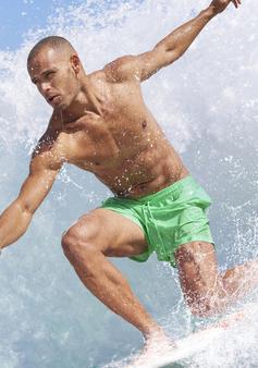 Rückansicht von John Devin Badeshorts Badeshorts Herren grün