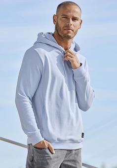 Rückansicht von John Devin Hoodie Hoodie Herren hellblau