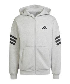 adidas Future Icon Kapuzenjacke Trainingsjacke Herren grau