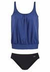 Lascana Oversize-Tankini Bikini Set Damen - blau