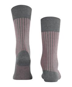 Rückansicht von Falke Oxford Stripe SO Freizeitsocken Herren steel mel. (3165)