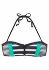 KangaROOS Bandeau-Bikini-Top Bikini Oberteil Damen - schwarz-wei&szlig;