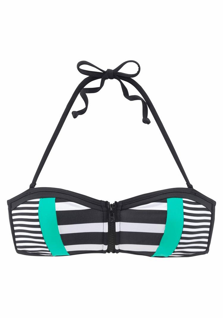 KangaROOS KangaROOS Bandeau-Bikini-Top Bikini Oberteil Damen - schwarz-wei&szlig; - 0 | SportScheck