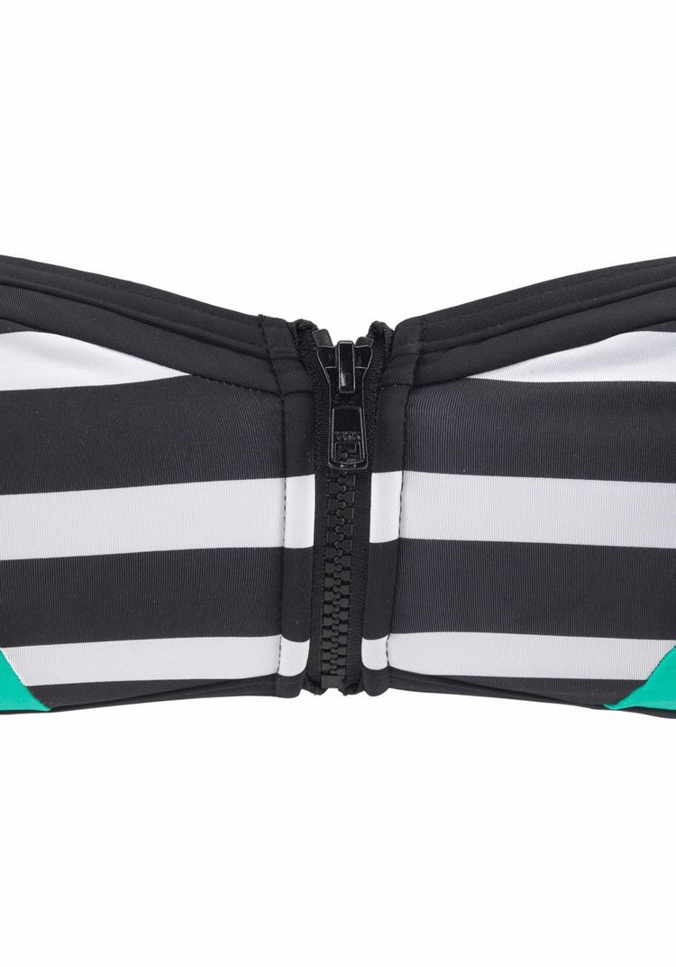KangaROOS KangaROOS Bandeau-Bikini-Top Bikini Oberteil Damen - schwarz-wei&szlig; - 1 | SportScheck