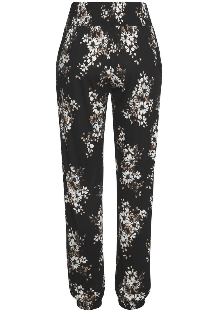 Lascana Lascana Strandhose Stoffhose Damen - schwarz-creme - 0 | SportScheck