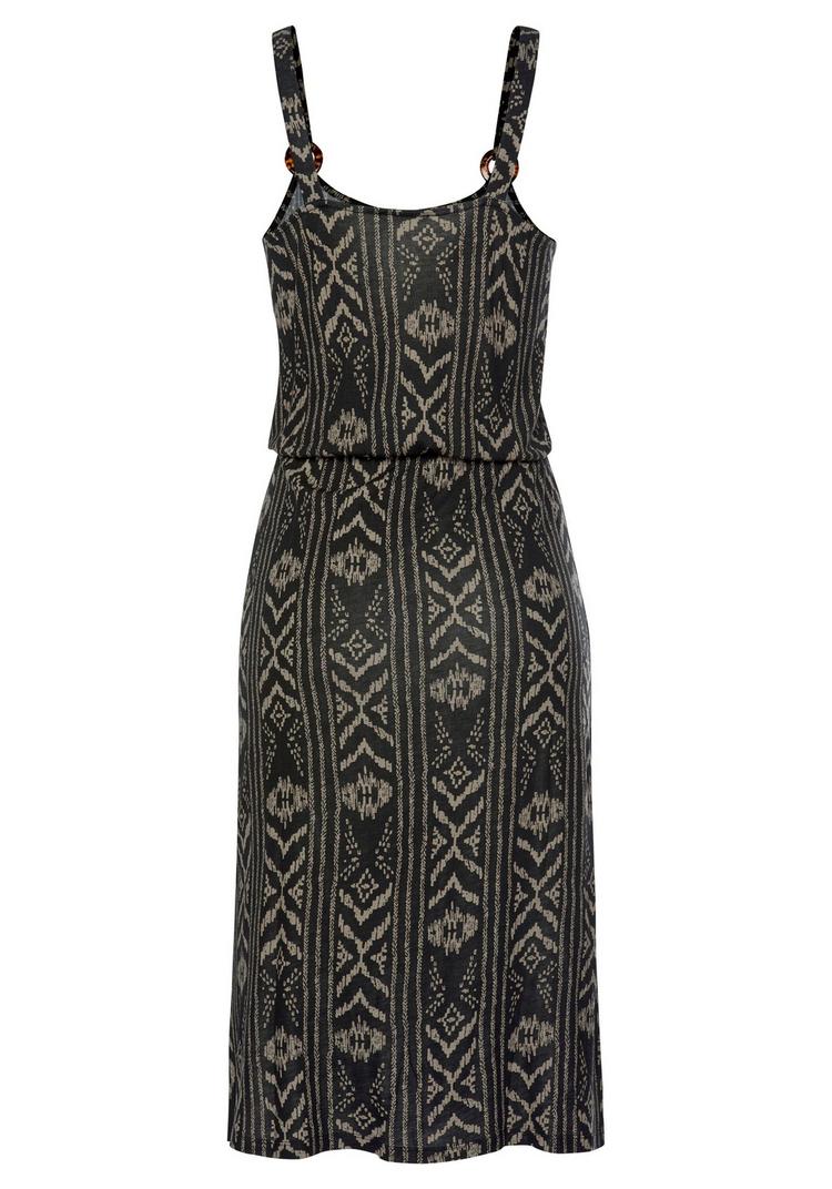 Lascana Lascana Jerseykleid Jerseykleid Damen - schwarz-creme-bedruckt - 0 | SportScheck