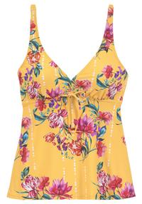 sunseeker B&uuml;gel-Tankini-Top Bikini Oberteil Damen - gelb-bedruckt