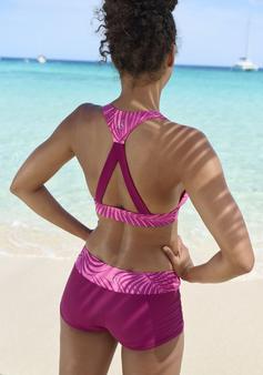 Rückansicht von LASCANA Active Bikini-Hotpants Bikini Hose Damen bordeaux