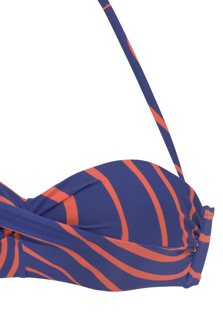 Buffalo Buffalo B&uuml;gel-Bandeau-Bikini-Top Bikini Oberteil Damen - blau-orange - 2 | SportScheck