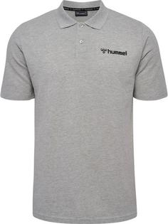 hummel hmlMOVER COTTON POLO Funktionsshirt Herren GREY MELANGE