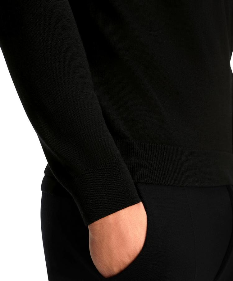 Falke Falke Merino X-Fine Crew Neck Strickpullover Herren - black (3000) - 3 | SportScheck