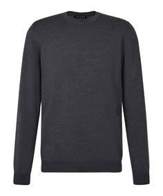 Falke Merino X-Fine Crew Neck Strickpullover Herren dark grey (3970)