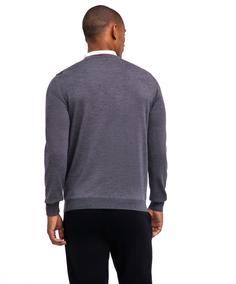 Rückansicht von Falke Merino X-Fine Crew Neck Strickpullover Herren dark grey (3970)