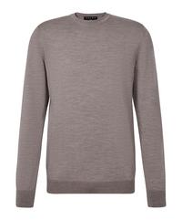 Falke Merino X-Fine Crew Neck Strickpullover Herren - capino mel (4078)