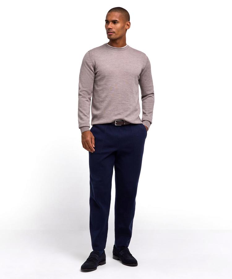 Falke Falke Merino X-Fine Crew Neck Strickpullover Herren - capino mel (4078) - 1 | SportScheck