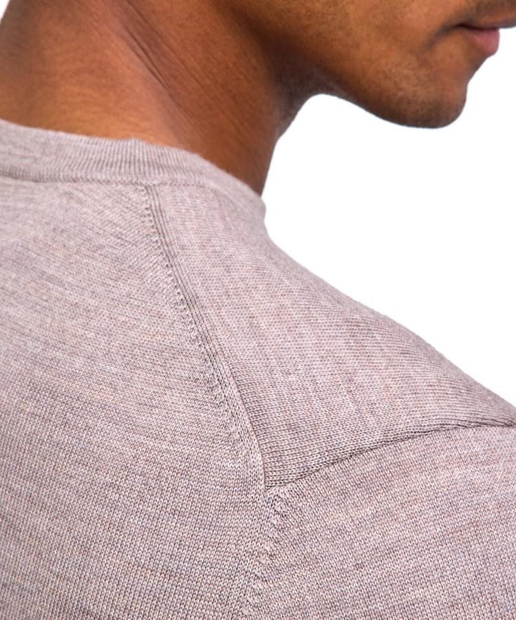 Falke Falke Merino X-Fine Crew Neck Strickpullover Herren - capino mel (4078) - 2 | SportScheck